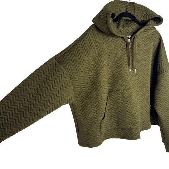 Primark‎ Cares Olive Green Hooded Tracksuit Chevron. Bottom L, Top Oversized 2XL - Picture 13 of 13